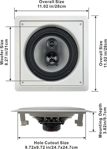 مجموعة مكبرات صوت CS-I83S للمسرح المنزلي 8 انش من اكوستيك اوديو CS-I83S 3 اتجاهات 1050 وات CS-I83S-3S in Kuwait