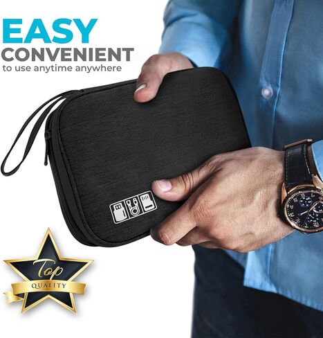 Electronics Charger Organizer - Travel Cable Case for Cords, Chargers, and Tech Accessories in Saudi Arabia