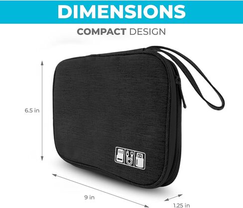 Electronics Charger Organizer - Travel Cable Case for Cords, Chargers, and Tech Accessories in Saudi Arabia