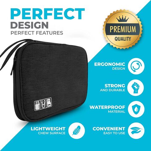 Electronics Charger Organizer - Travel Cable Case for Cords, Chargers, and Tech Accessories in Saudi Arabia