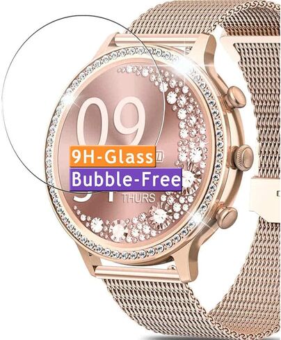 واقي شاشة من الزجاج المقوى 3 عبوات من Vaxson، متوافق مع AKUMAKA I70 1.32 بوصة ساعة ذكية ذكية 9H واقيات غشاء حماية in Kuwait