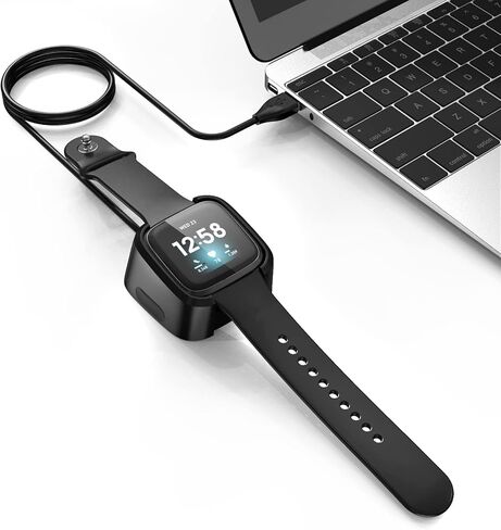 اوميدا شاحن لساعة فيتبيت فيرسا 2 الذكية، عبوة من 2 كيبل شحن USB بديل مع مخزون شحن (3.3 قدم) كيبل شاحن متين لمتعقب اللياقة البدنية والصحة فيتبيت فيرسا 2 in Kuwait