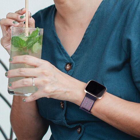 أربطة نايلون لـ Fitbit Versa 2 Bands/Fitbit Versa/Versa Lite/Versa SE للنساء والرجال، أساور معصم بديلة رياضية ناعمة قابلة للتنفس لـ Fitbit Versa 2 in Kuwait