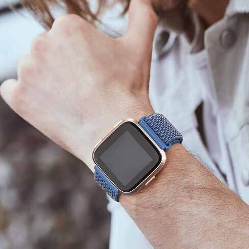 أربطة نايلون لـ Fitbit Versa 2 Bands/Fitbit Versa/Versa Lite/Versa SE للنساء والرجال، أساور معصم بديلة رياضية ناعمة قابلة للتنفس لـ Fitbit Versa 2 in Kuwait