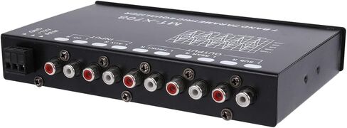 MAKIVI 7 نطاقات معادل صوت السيارة، قابل للتعديل 7 نطاقات EQ مضخم صوت السيارة مع مفتاح اختيار إدخال CD/AUX، أسود in Kuwait