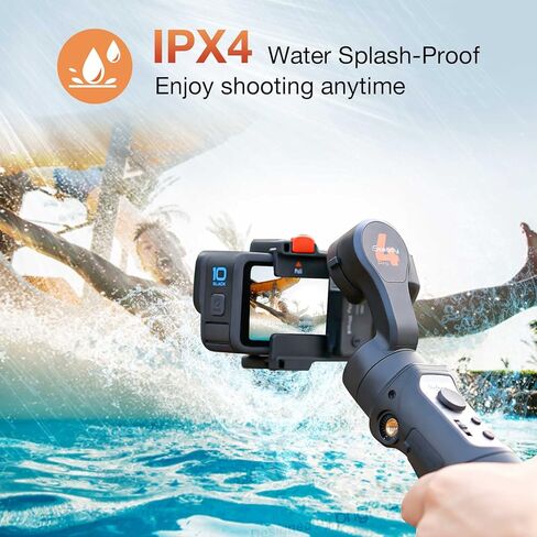 Hohem iSteady Pro 4 Action Camera 3-Axis Gimbal Stabilizer for GoPro 11/10/9/8/7/6/5, Gimble Stabilizer for Osmo Action 3 and Other Action Cameras Support WiFi & Cable Control Inception/Sports Mode in Kuwait