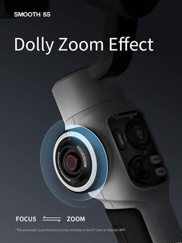Zhiyun Smooth 5S Gimbal Stabilizer, Upgrated Smooth 5 Phone 3-Axis Handheld Smartphone Gimbal for iPhone Android with Built in LED Fill Light, Grip Tripod (Gray Combo) in Saudi Arabia