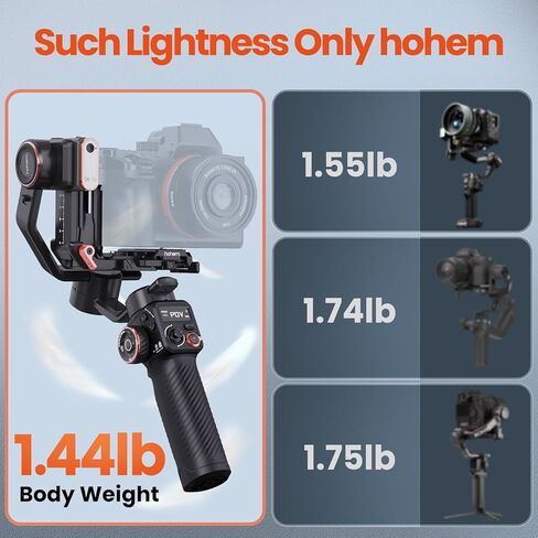 hohem iSteady MT2 Kit Gimbal Stabilizer for Camera, 3-Axis Gimbal for Mirrorless/Pocket Camera/Action Camera/Smartphone, AI Tracker w/CCT/RGB Fill Light, Camera Stabilizer for Canon/Sony/Nikon/iPhone in Saudi Arabia