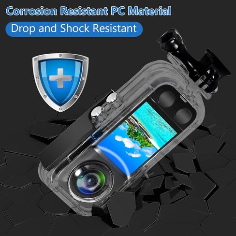 iEago RC Waterproof Housing Case for Insta360 X3, 40M/131FT Dive Case Protective Underwater Shell with Bracket Mount Adapter Accessories for Insta360 X3 Action Camera in Saudi Arabia