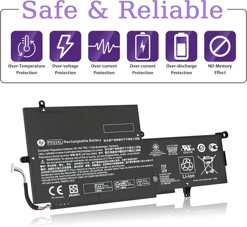 PK03XL بطارية لجهاز HP Spectre X360 789116-005 hp بطارية 13-4101dx 13-4102dx 13-4103dx 13-4100dx 3-4110dx 13-4116dx 13-4193dx 13-4003dx 13-4002dx 13-4005 دي إكس إنفي X360 13-y0xx 13-y023cl 788237 -2C3 in Kuwait