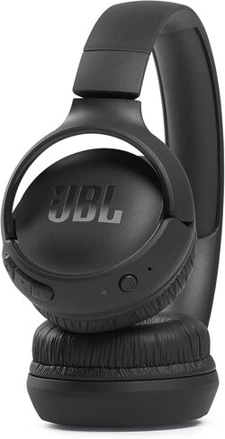 JBL Tune 570BT On-Ear Wireless Bluetooth Headphones with Pure Bass Stereo Sound, Includes Cleaning Cloth - Black(JBLT570BTBLKAM-CC) in Saudi Arabia