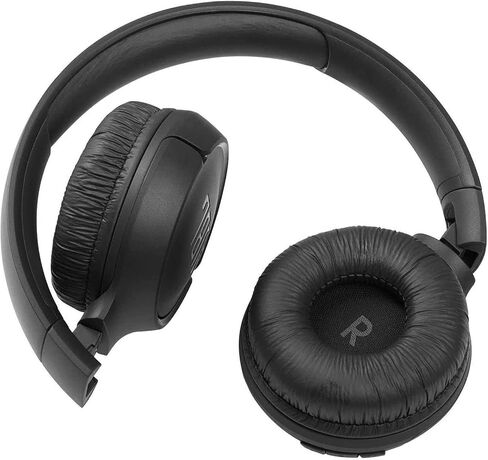 JBL Tune 570BT On-Ear Wireless Bluetooth Headphones with Pure Bass Stereo Sound, Includes Cleaning Cloth - Black(JBLT570BTBLKAM-CC) in Saudi Arabia