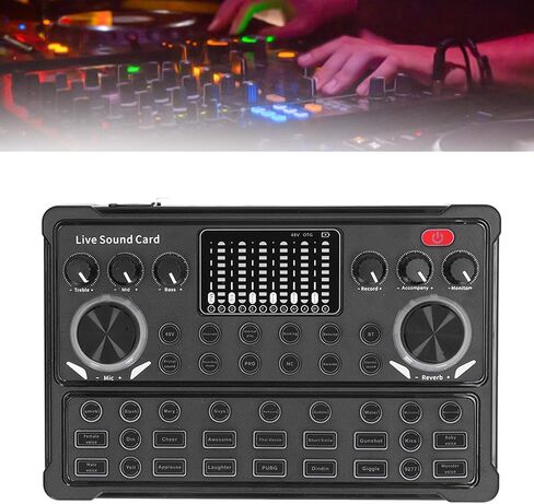 Live Sound Card, M3 Voice Changer 16bit Soundboard Dual Channel Sound Board Sound Card Sound Effects Board for Gaming/Live Streaming in Kuwait