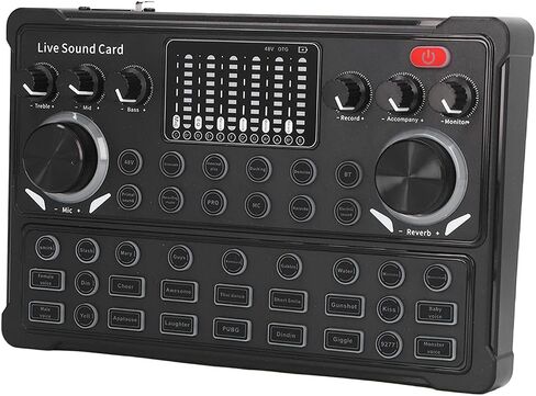 Live Sound Card, M3 Voice Changer 16bit Soundboard Dual Channel Sound Board Sound Card Sound Effects Board for Gaming/Live Streaming in Kuwait