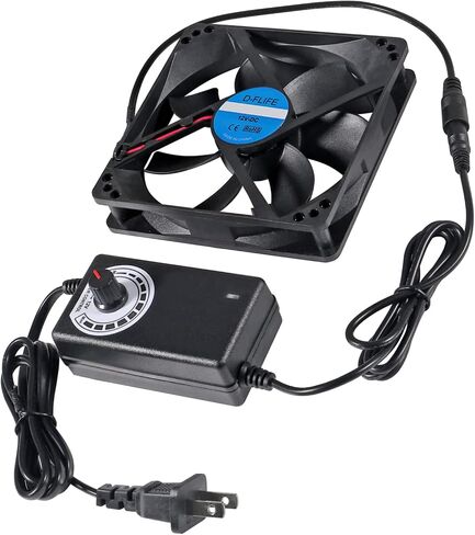 Blower Cooling Fan 120x25mm 110V 220V AC Powered Cooling Fan Dual-Ball Bearings 3 to 12V Speed Controller Fan for Receiver DVR Compatible with Playstation Xbox Component in Saudi Arabia