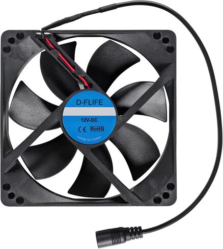 Blower Cooling Fan 120x25mm 110V 220V AC Powered Cooling Fan Dual-Ball Bearings 3 to 12V Speed Controller Fan for Receiver DVR Compatible with Playstation Xbox Component in Saudi Arabia