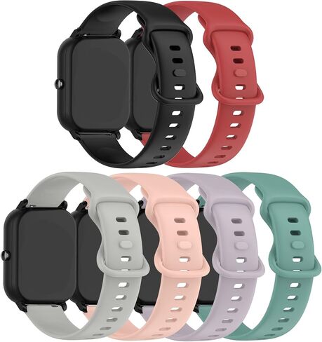 Bands Compatible for WZWNEER Replacement Wristbands Accessory Colourful Silicone Bracelet 6Pack Quick Release Strap Arm Bands for WZWNEER Smartwatch, Soft and Durable in Saudi Arabia