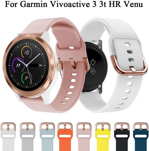 SVAPO حزام استبدال معصمه للغارمين Vivoactive 3 3t Vivomove HR 20 مللي متر سيليكون حزام ساعة ذكية للغارمين Venu SQ Move 3 Luxe in Kuwait