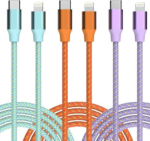 USB C to Lightning Cable for Apple MFi Certified iPhone Charger 6FT 3 Pack Fast Charging Type c to Lightning Cable iPhone Fast Charger for iPhone 14 13 12 11 Pro Max Xr Xs 8 and More in Kuwait
