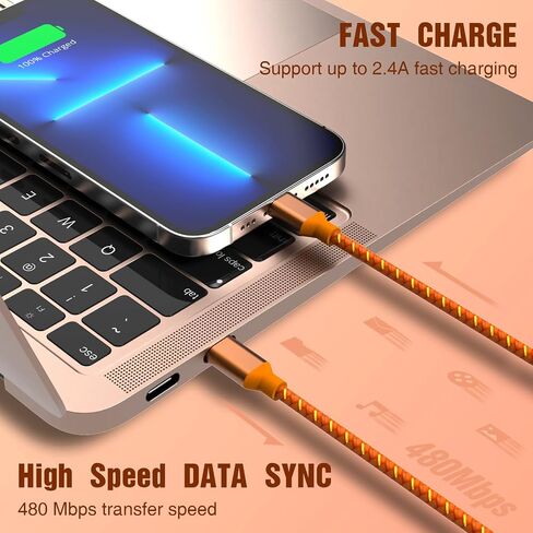 USB C to Lightning Cable for Apple MFi Certified iPhone Charger 6FT 3 Pack Fast Charging Type c to Lightning Cable iPhone Fast Charger for iPhone 14 13 12 11 Pro Max Xr Xs 8 and More in Kuwait