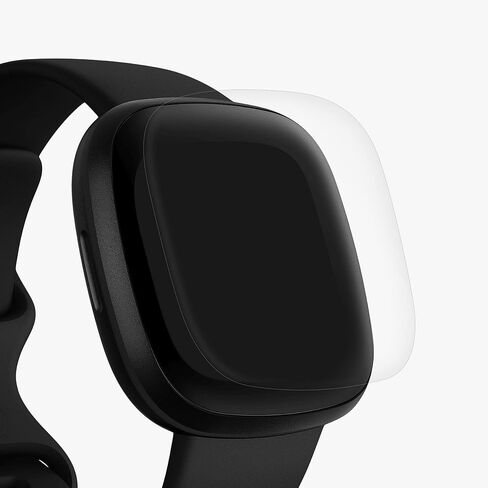 واقيات شاشة kwmobile متوافقة مع Fitbit Versa 3 / Sense - مجموعة من 3x أفلام TPU شفافة - شفافة in Kuwait