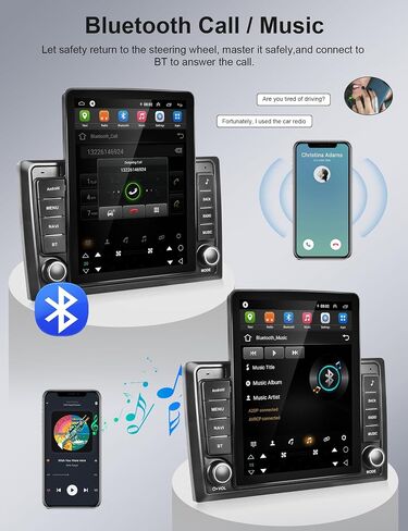 ستيريو سيارة أندرويد 9.5 بوصة مع Carplay Android Auto، شاشة تعمل باللمس METEESER وحدة رأس مزدوجة Din مع نظام ملاحة GPS، واي فاي، صوت هاي فاي، راديو FM/RDS، شاشة مقسمة + كاميرا احتياطية، in Saudi Arabia