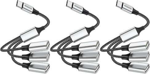 USB C Male to 3 USB Female Cable Splitter, USB C to USB A Splitter, USB C Y Splitter, Type C to 3 Type A 2.0 OTG Adapter Multiple Hub for iPhone 15,MacBook,iPad Pro Air,Surface Go,PC,Laptop in Kuwait