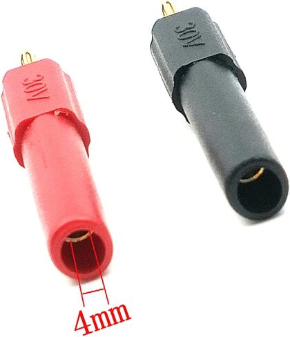 6 Pcs Banana Male to Female Plug 2mm to 4mm Socket Probe Adapter (Black + Red) in Saudi Arabia