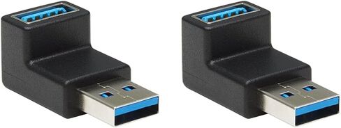 TRIPP LITE One Line Description USB 3.0 Adapter, USB 3.0 SuperSpeed Converter, USB-A M/F, 90 Degree Down Angle, Black (U324-000-DN) in Saudi Arabia