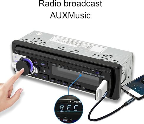 مشغل MP3 للسيارة من PUSOKEI، ستيريو سيارة CD USB2.0، ستيريو سيارة DVD، مكالمات صوتية وغير يدوية، التحكم الصوتي بالذكاء الاصطناعي، شاشة LED، مدخل AUX، جهاز التحكم عن بعد in Saudi Arabia