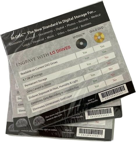 1000 Years Archival Hitachi/LG Digital Storage Blank M-Disc DVD+R | 4.7GB | 3 Pack Jewel Case in Saudi Arabia