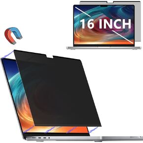 Magnetic Macbook Pro 16 inch Privacy Screen Protector 2021-2023 , Removable Privacy Screen Filter for New MacBook Pro 16.2 inchs M1 M2 Pro / M1 Max (A2485/A2780),-Anti-Spy/Anti Fingerprint/Anti Blue Light in Kuwait