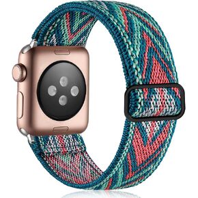 حلقة منفردة من النايلون القابل للتمدد من Vcegari متوافقة مع سوار ساعة Apple 38 مم 40 مم 41 مم 42 مم 44 مم 45 مم 49 مم للنساء والرجال، أشرطة رياضية مرنة قابلة للتعديل لسلسلة iWatch 8 7 6 5 4 3 2 1 SE Ultra in Saudi Arabia
