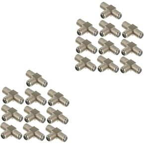 Hemobllo 10pcs Tv Connector Extension Cable Satellite Dish Coax Connector Coax Coax Cable Extension Adapter Cable Gland 3 Way Tv Signal Splitter Coaxial Connector 3-Way Coax Cable Splitter