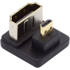 NFHK مايكرو HDMI أنثى نوع-D إلى HDMI 1.4 ذكر ميناء المدخرات 360 درجة حتى مقابل U الشكل الخلفي الزاوية تمديد محول محول
