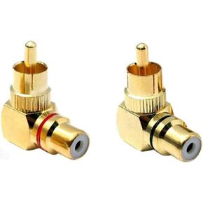 GDQLCNXB RCA ذكر إلى أنثى محول الزاوية اليمنى للاتصال مضخم الصوت (2 حزمة) in Saudi Arabia