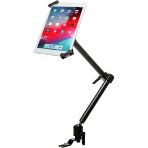 Security Vehicle Mount – CTA Universal Aluminum Locking Tablet Mount for iPad 10th Gen 10.9"- iPad 7/8/9 Gen 10.2"- iPad Pro 12.9"- iPad Air 3- Surface Pro 4 - Galaxy Tab S3 & More - Black (AUT-CFVMS)
