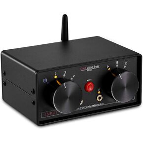 Nobsound Little Bear MC403 Mini 4-IN-3-OUT Audio Selector Box 3.5mm / RCA/Bluetooth Switcher Speaker/Amplifier Selector Splitter Box Bluetooth 4.0 Receiver Passive Preamp (3.5mm & RCA & BT) in Saudi Arabia