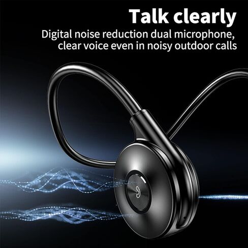 سماعات توصيل العظام الحقيقية بلوتوث مفتوحة الأذن مقاومة للماء بلوتوث سماعات توصيل العظام رأس توصيل العظام غير مؤلم عمر بطارية طويل للرياضة والعمل والقيادة in Kuwait