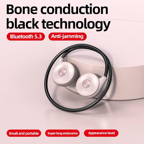 سماعات توصيل العظام الحقيقية بلوتوث مفتوحة الأذن مقاومة للماء بلوتوث سماعات توصيل العظام رأس توصيل العظام غير مؤلم عمر بطارية طويل للرياضة والعمل والقيادة in Kuwait