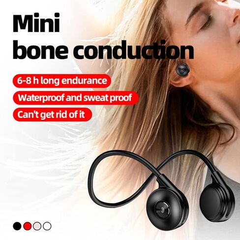 سماعات توصيل العظام الحقيقية بلوتوث مفتوحة الأذن مقاومة للماء بلوتوث سماعات توصيل العظام رأس توصيل العظام غير مؤلم عمر بطارية طويل للرياضة والعمل والقيادة in Kuwait