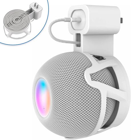 CUHIOY Outlet Wall Mount Holder for Homepod Mini, Plug Mount Stand with Cord Management for Space-Saving, No Messy Cords or Screws, Perfect Accessories for Homepod Mini Speaker (Black, 2 Pack) in Kuwait