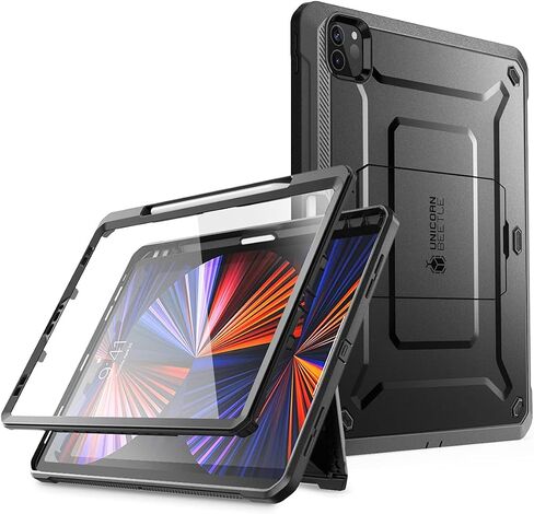 حافظة سلسلة SUPCASE Unicorn Beetle Pro لجهاز iPad Pro 11 بوصة (2022/2021/2020)، تدعم شحن قلم Apple مع واقي شاشة مدمج وغطاء حماية متين لكامل الجسم (إمالة) in Saudi Arabia