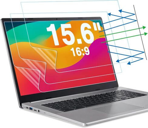 F FORITO 3-Pack 15.6 Inch Laptop Screen Protector - Anti Blue Light and Anti Glare Filter, Eye Protection Blue Light Blocking & Anti Scratch Screen Protector for 15.6" with 16:9 Aspect Ratio Laptop in Saudi Arabia
