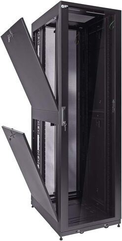 NavePoint Commercial Series 42U Server Rack Cabinet, 800mm Depth with Fan Compatible Top, Glass Door, Black in Saudi Arabia