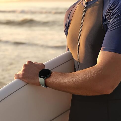 DaQin 10 أحزمة متوافقة مع ساعة Samsung Galaxy Watch 7/6/5/4 40 مم 44 مم/ساعة 6 كلاسيكية 43 مم 47 مم/ساعة 5 Pro 45 مم/ساعة 4 كلاسيكية/أكتيف 2، سوار معصم رياضي من السيليكون الناعم 20 مم للنساء والرجال in Kuwait