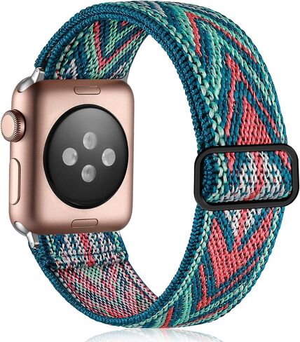 حلقة منفردة من النايلون القابل للتمدد من Vcegari متوافقة مع سوار ساعة Apple 38 مم 40 مم 41 مم 42 مم 44 مم 45 مم 49 مم للنساء والرجال، أشرطة رياضية مرنة قابلة للتعديل لسلسلة iWatch 8 7 6 5 4 3 2 1 SE Ultra in Kuwait