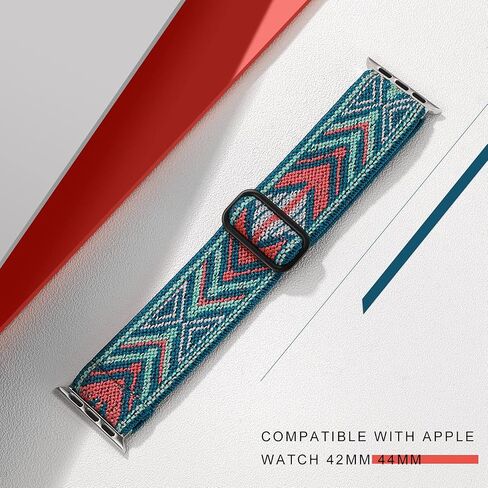 حلقة منفردة من النايلون القابل للتمدد من Vcegari متوافقة مع سوار ساعة Apple 38 مم 40 مم 41 مم 42 مم 44 مم 45 مم 49 مم للنساء والرجال، أشرطة رياضية مرنة قابلة للتعديل لسلسلة iWatch 8 7 6 5 4 3 2 1 SE Ultra in Kuwait