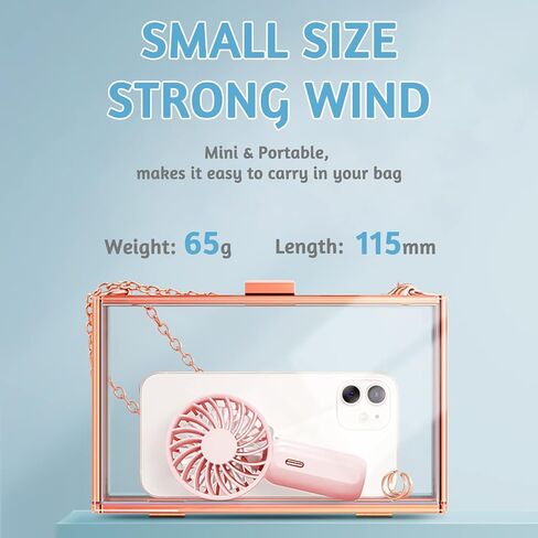 Handheld Fan, USB Rechargeable Personal Portable Fan with 3 Speeds, Super Mini Size (6.1 * 3.1 * 1.15cm) for Kids, Outdoors, Home, Office, School, Travel （Green） in Saudi Arabia