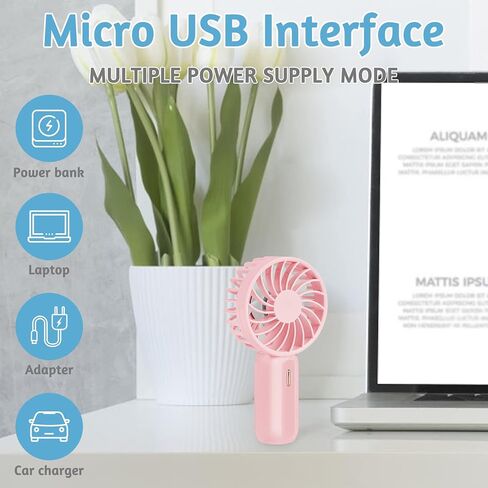 Handheld Fan, USB Rechargeable Personal Portable Fan with 3 Speeds, Super Mini Size (6.1 * 3.1 * 1.15cm) for Kids, Outdoors, Home, Office, School, Travel （Green） in Saudi Arabia